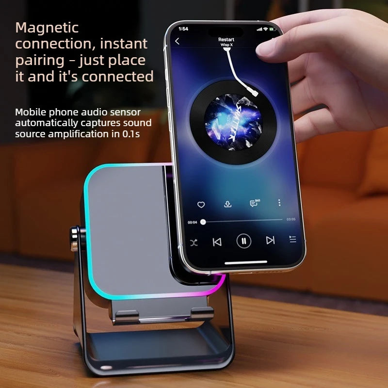 Altavoz Bluetooth Inalambrico con Soporte para Telefono