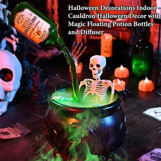 Halloween Witch Flame Bat Decoration Bucket